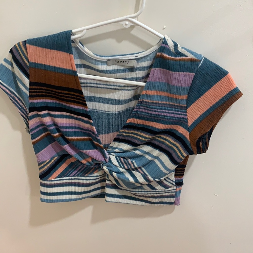 Striped Papaya Shirt